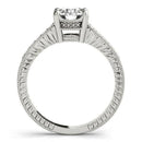 14k White Gold Round Antique Style Diamond Engagement Ring (1 1/8 cttw) - Forever in Harmony