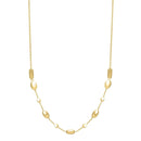 Adjustable Puff Pebble Necklace in 14K Yellow Gold