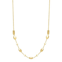 Adjustable Puff Pebble Necklace in 14K Yellow Gold