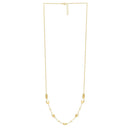 Adjustable Puff Pebble Necklace in 14K Yellow Gold