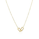 14k Yellow Gold Necklace with Interlocking Petite Rectangles | - Forever in Harmony