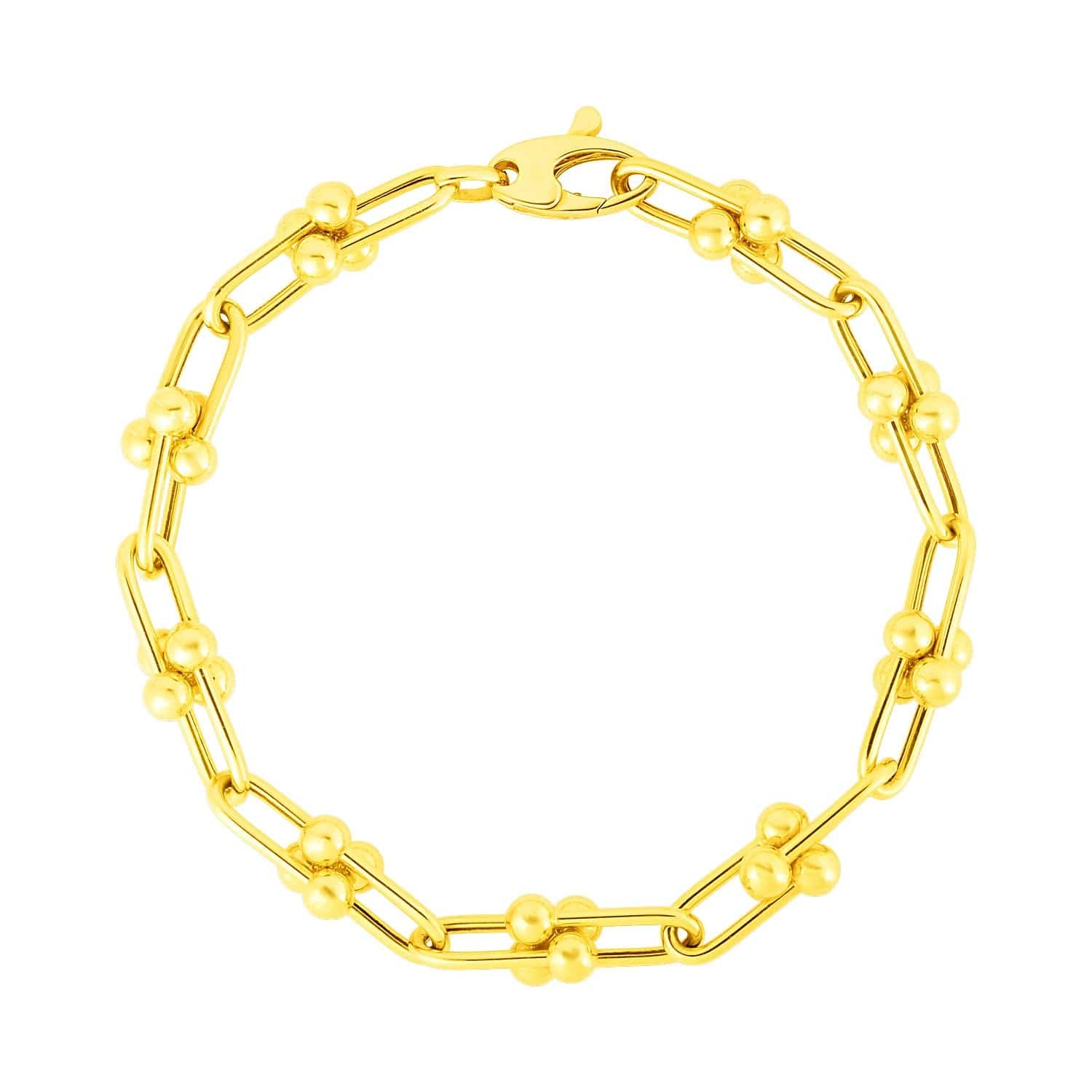 14k Yellow Gold 7 1/2 inch Jax Chain Bracelet (5.00 mm) |