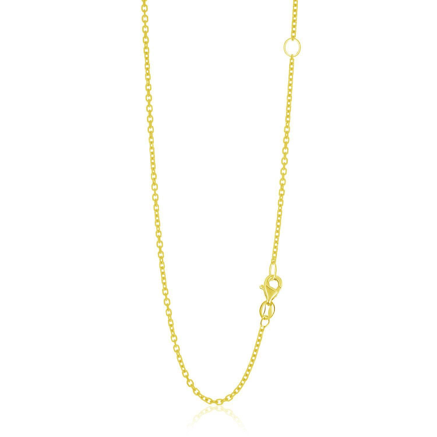 14k Yellow Gold Adjustable Cable Chain (1.50 mm) |