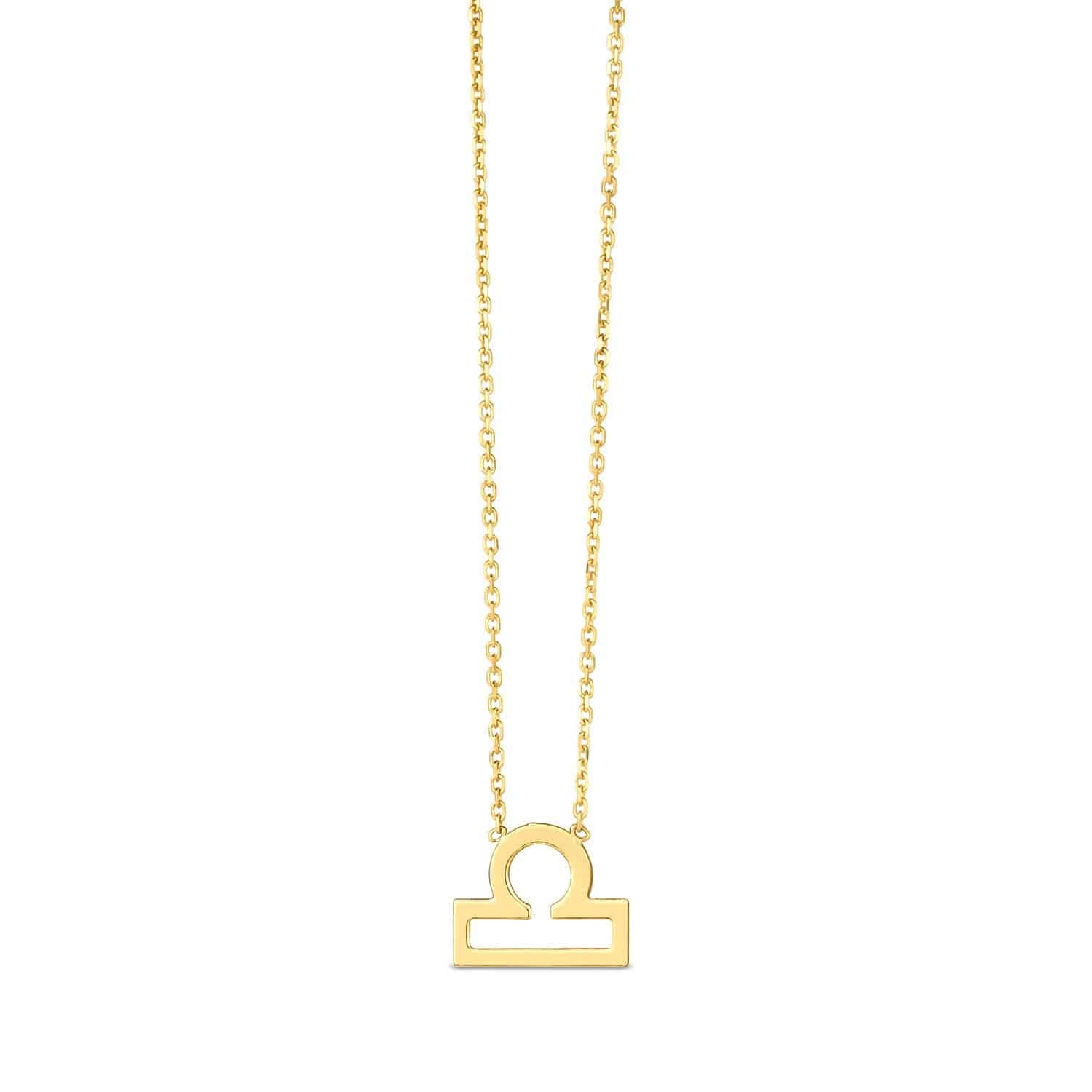 14K Yellow Gold Libra Necklace