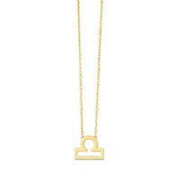 14K Yellow Gold Libra Necklace