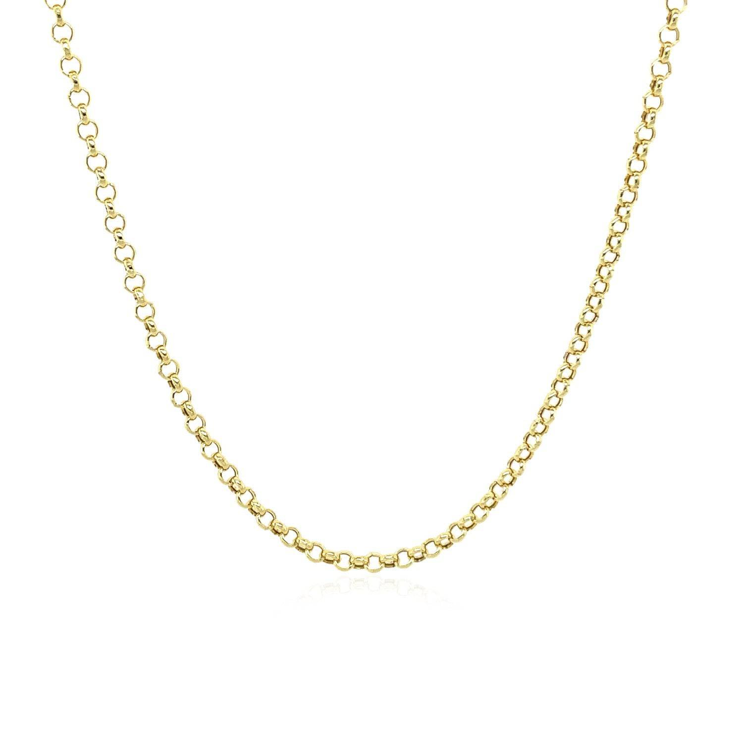 14k Yellow Gold Rolo Chain (1.90 mm) | - Forever in Harmony