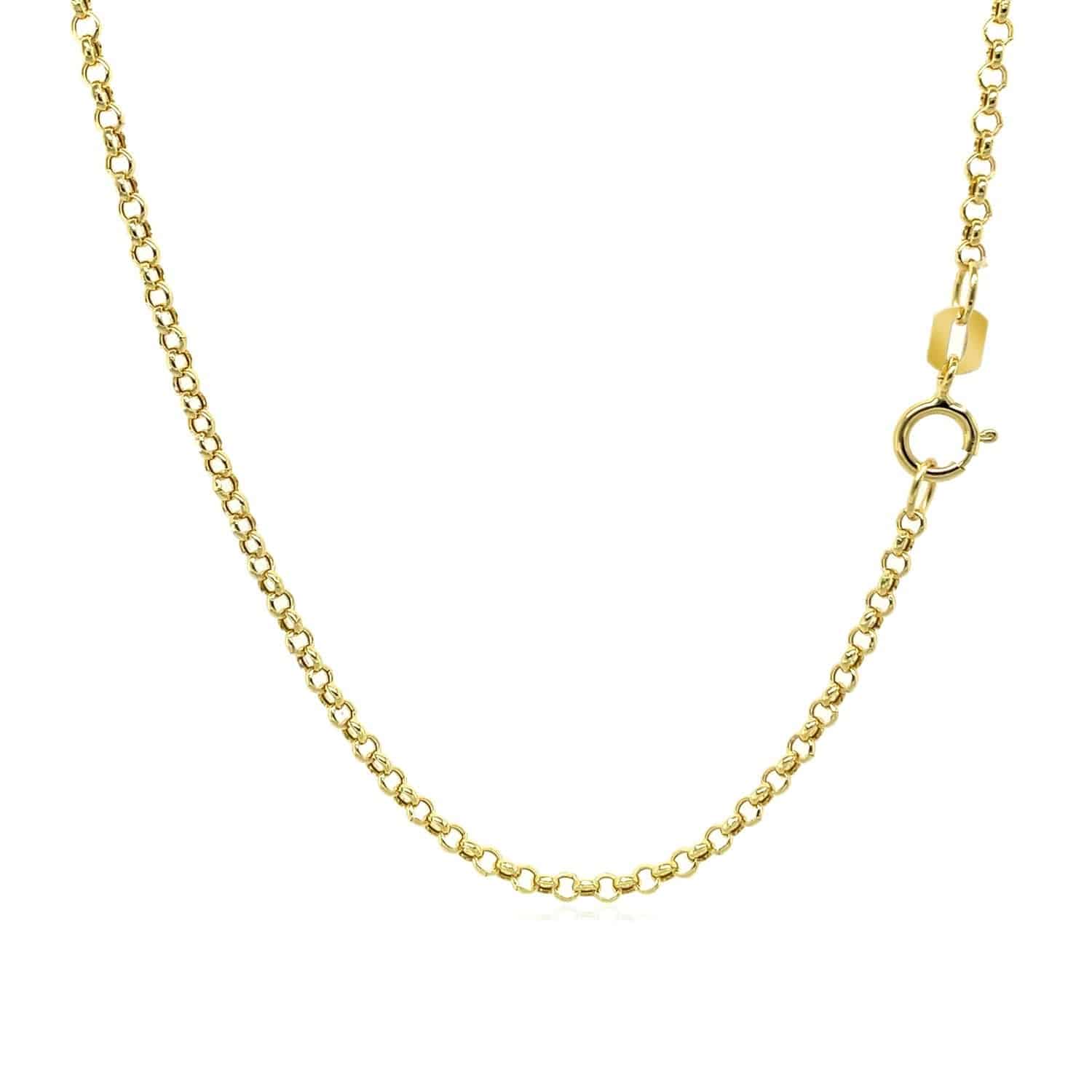 14k Yellow Gold Rolo Chain (1.90 mm) | - Forever in Harmony