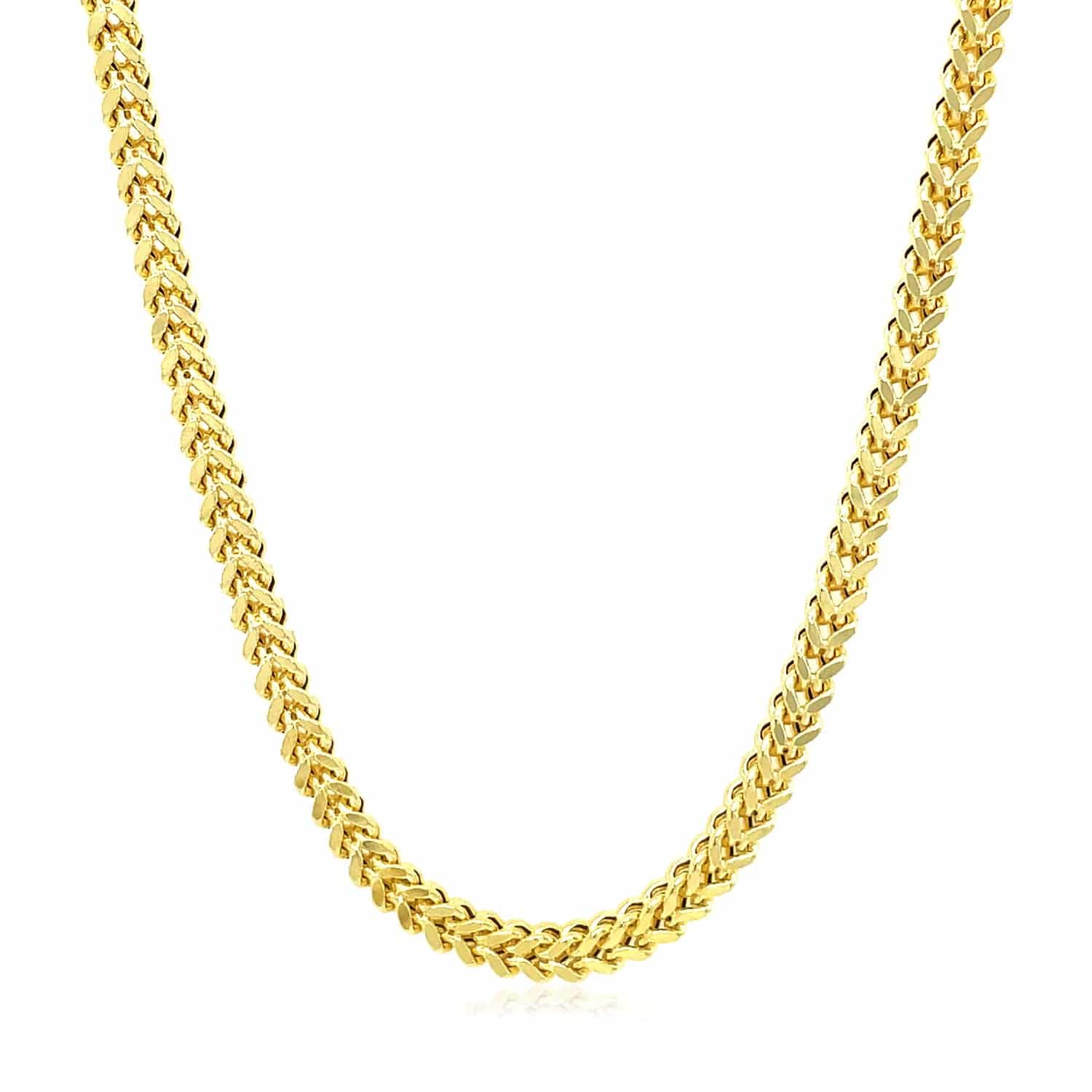 14k Yellow Gold Square Franco Chain (3.00 mm) |