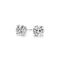 4 cttw Certified IGI Lab Grown Round Diamond Stud Earrings 14k White Gold(G/VS2) - Forever in Harmony