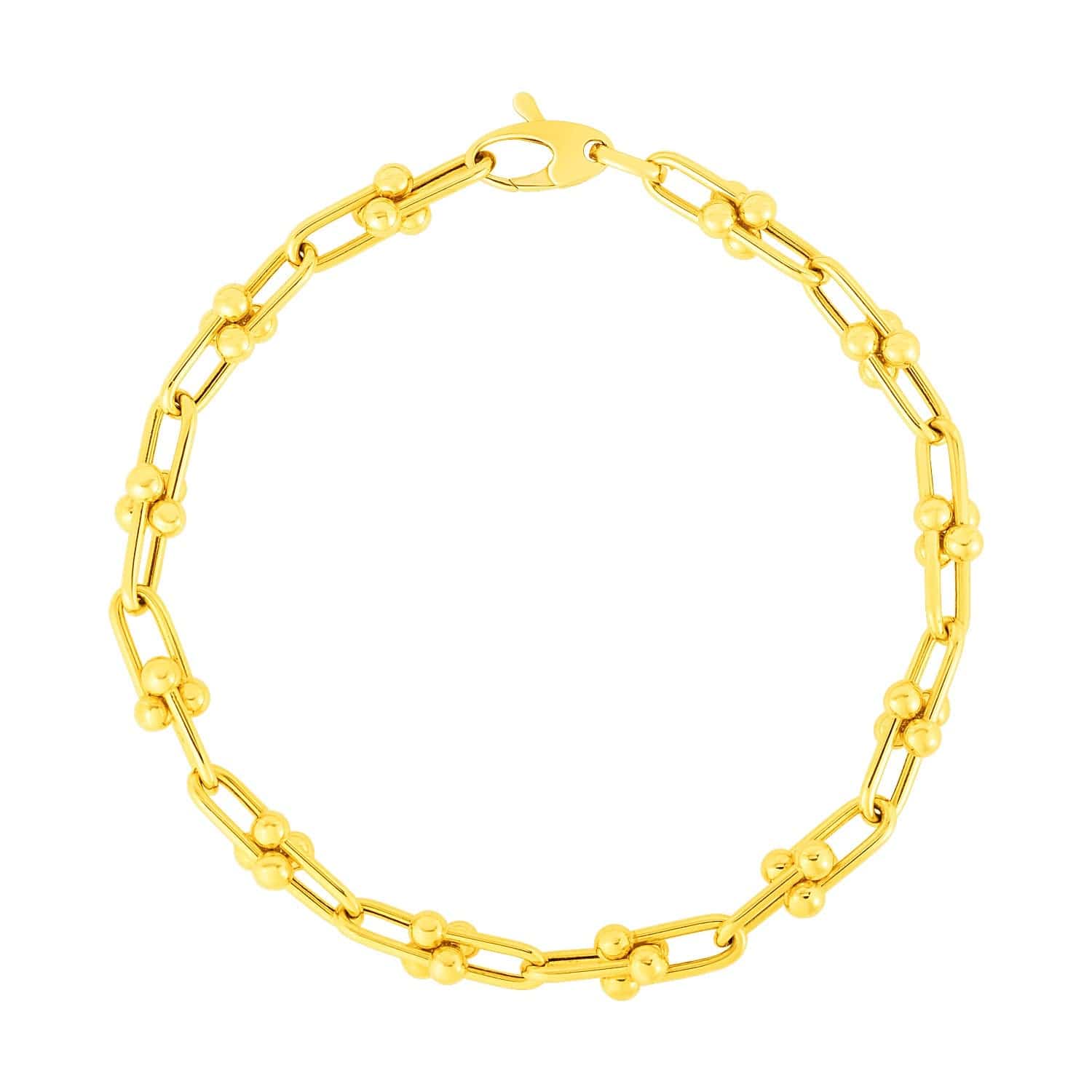 14k Yellow Gold 7 1/2 inch Jax Chain Bracelet (4.00 mm) |