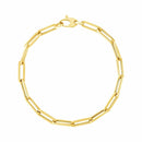 14K Yellow Gold Bold Paperclip Chain Bracelet (4.20 mm) | - Forever in Harmony