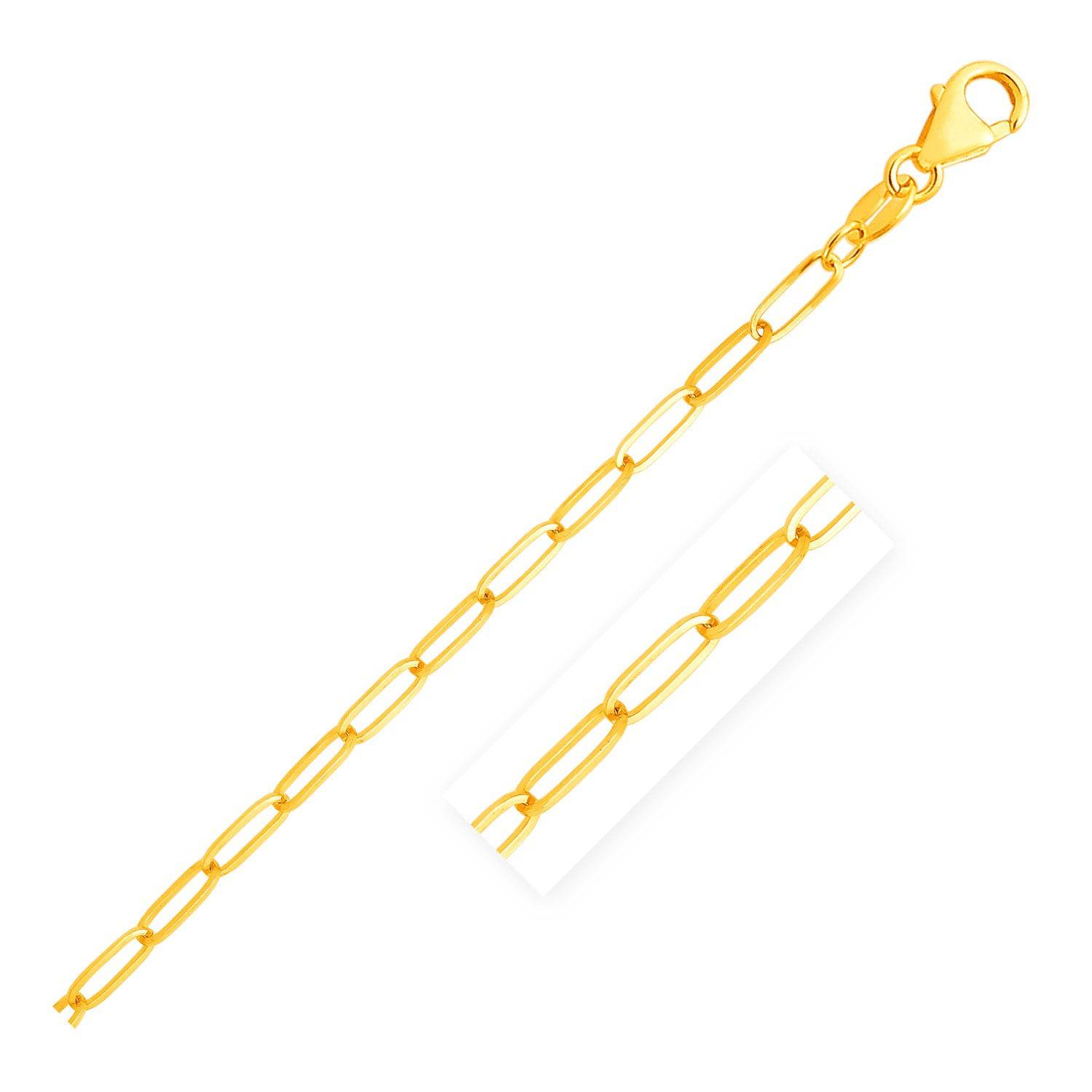 14K Yellow Gold Paperclip Chain (4.0 mm) |