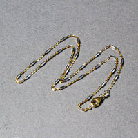 Bar Links Pendant Chain in 14k Two Tone Gold (1.00 mm)