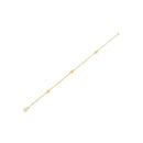 14k Yellow Gold Pearl Clover Bracelet