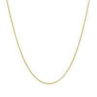 14k Yellow Gold Round Cable Link Chain (1.10 mm)