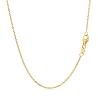 14k Yellow Gold Round Cable Link Chain (1.10 mm)