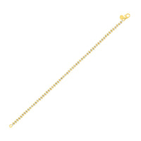 14K Two Tone Gold Pallina Bead Bracelet (2.60 mm)