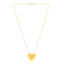 Large Puffed Heart Necklace in 14K Yellow Gold