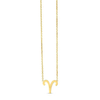 14K Yellow Gold Aries Necklace