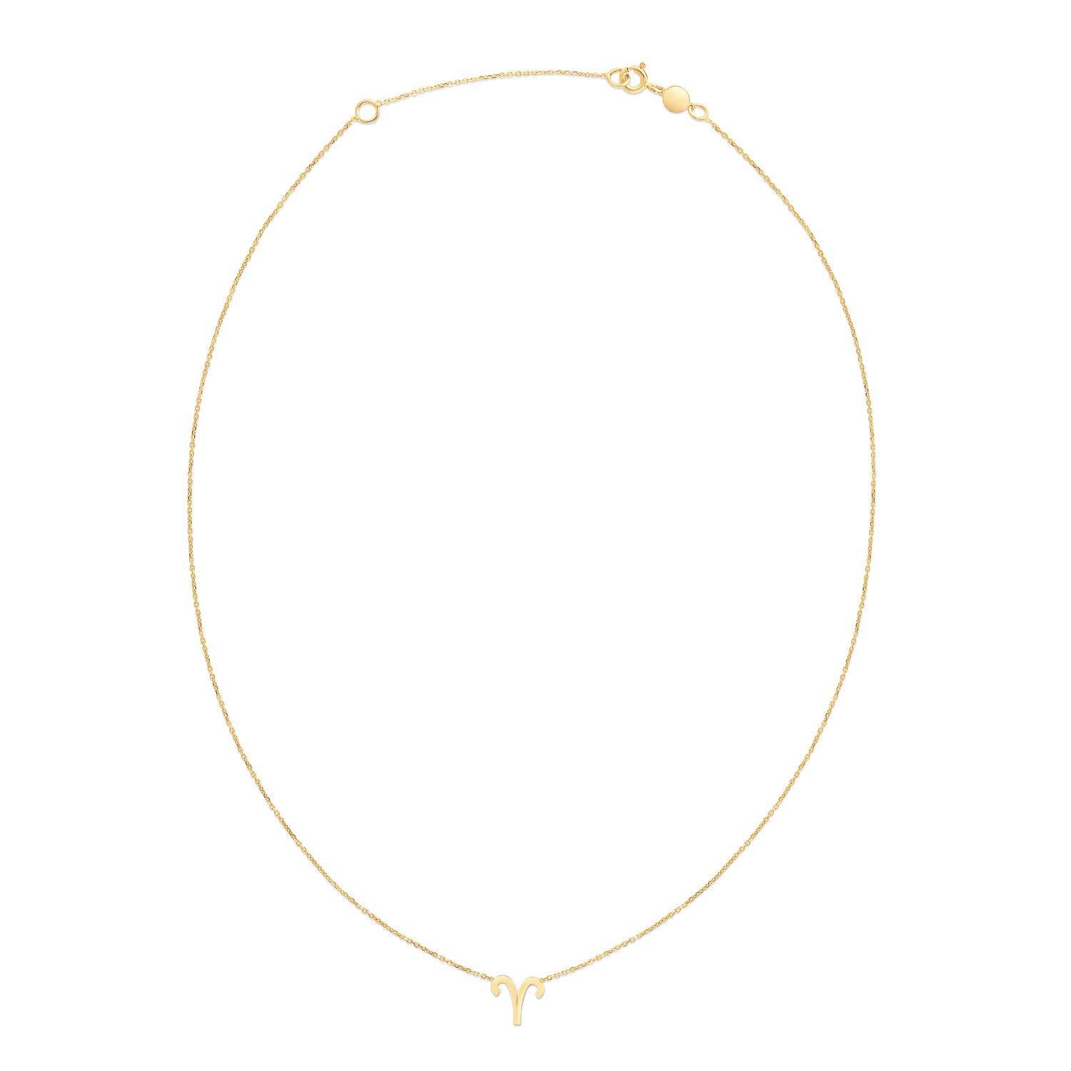 14K Yellow Gold Aries Necklace