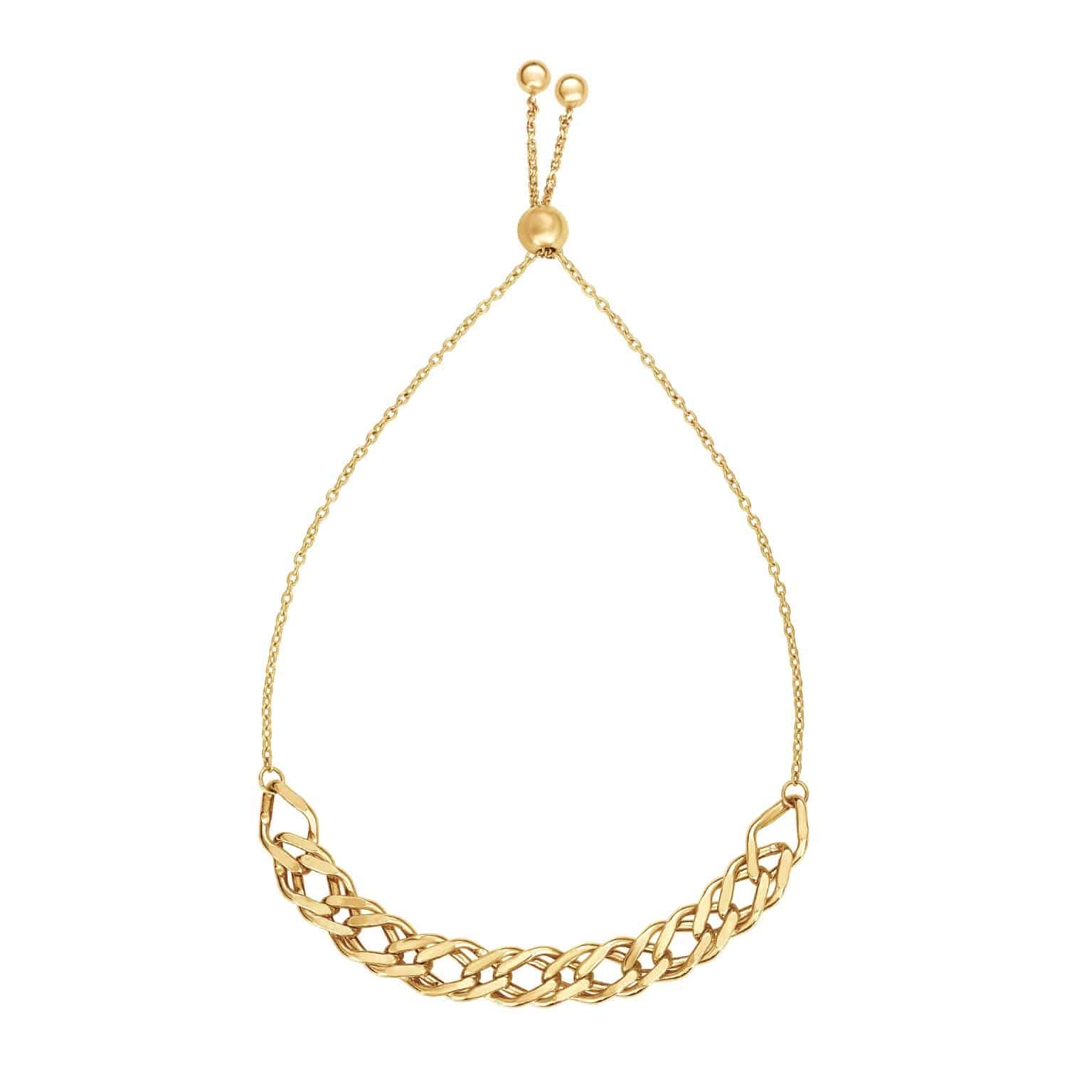 Adjustable Chain Bracelet in 14k Yellow Gold (5.00 mm) |