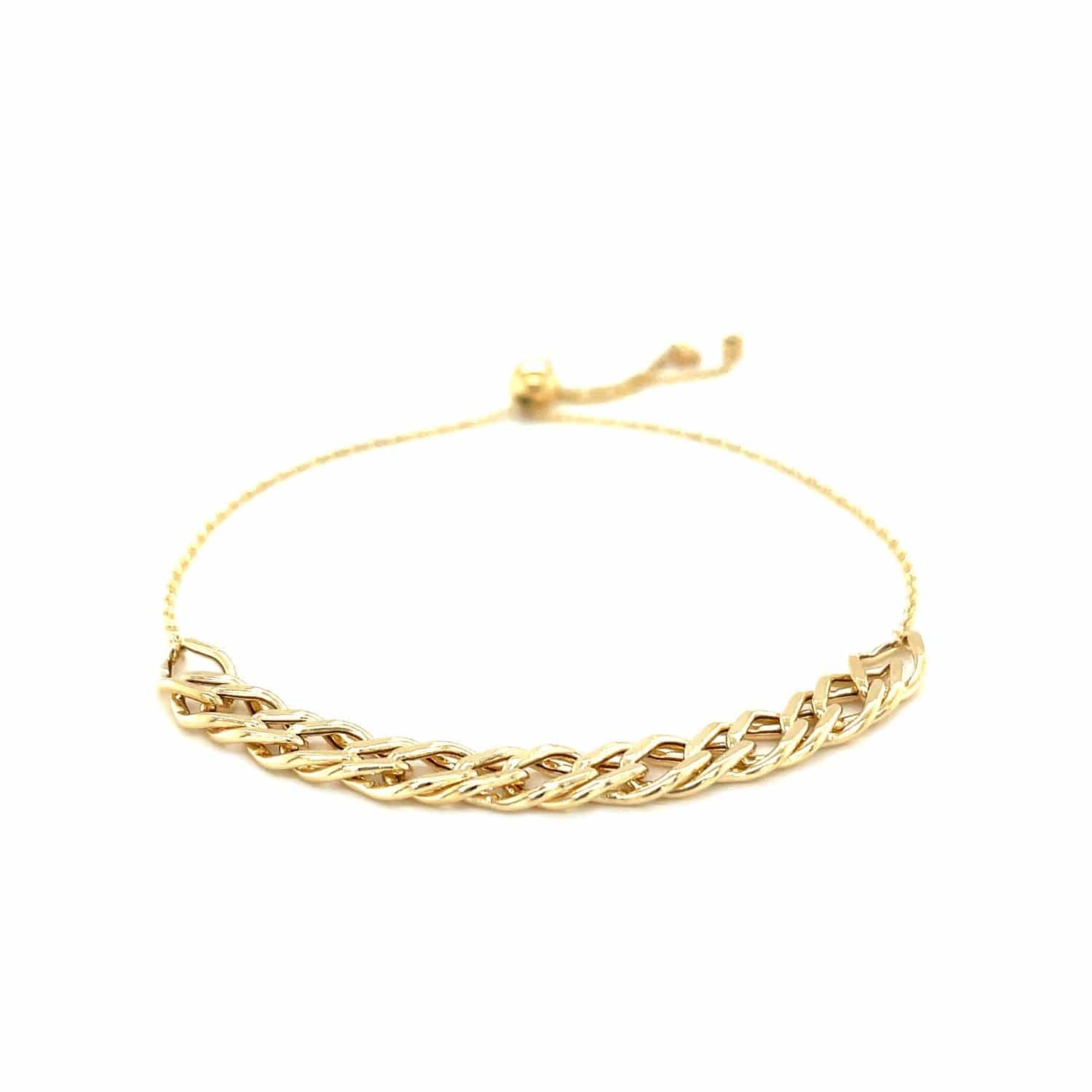 Adjustable Chain Bracelet in 14k Yellow Gold (5.00 mm) |