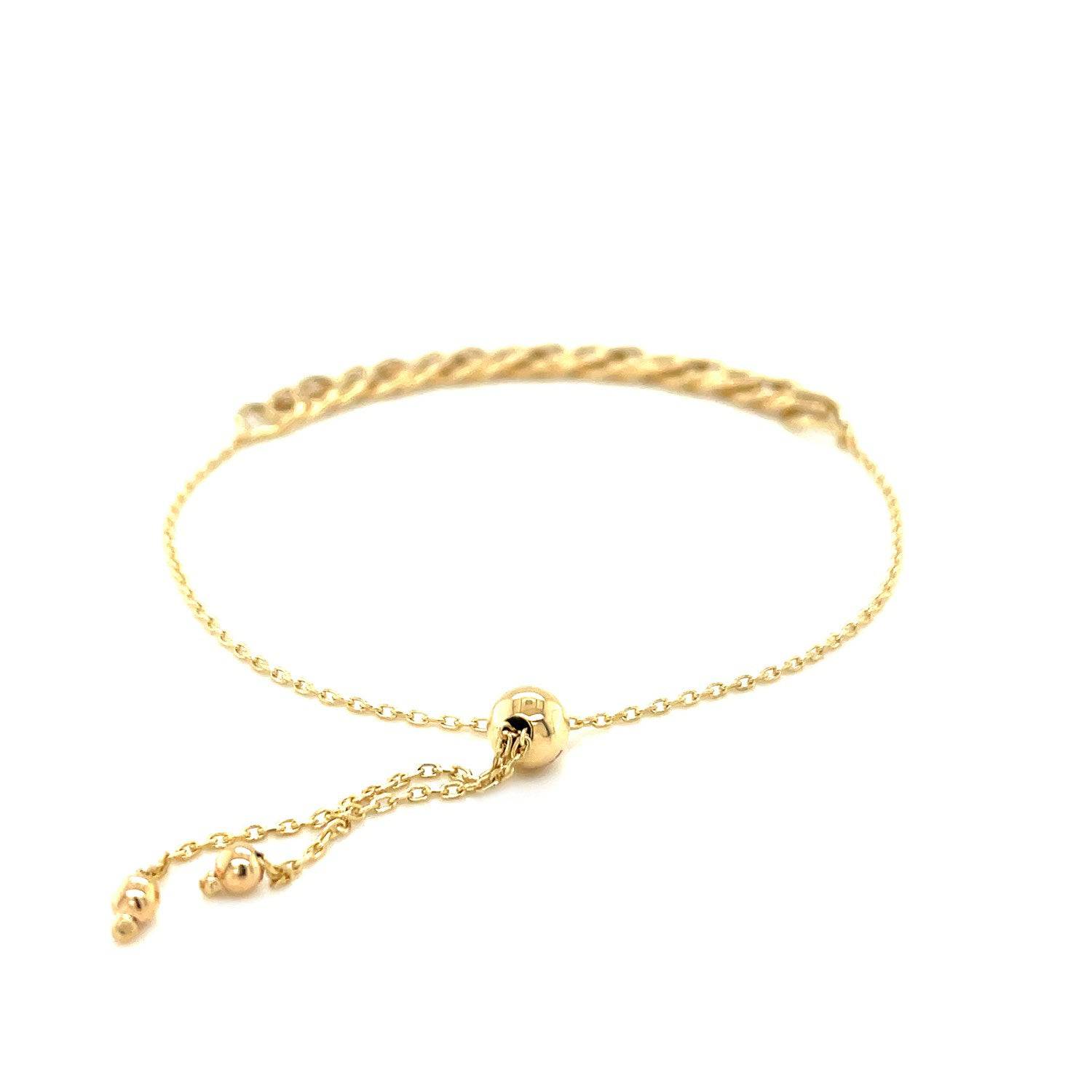 Adjustable Chain Bracelet in 14k Yellow Gold (5.00 mm) | 9.25''