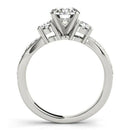 14k White Gold Split Shank Round Diamond Engagement Ring (1 5/8 cttw) - Forever in Harmony