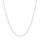 14k White Gold Bead Chain 1.0mm (1.00 mm)