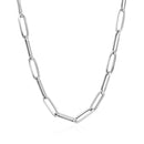 14k White Gold Bold Paperclip Chain (4.2 mm) | - Forever in Harmony