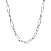 14k White Gold Bold Paperclip Chain (4.2 mm) | - Forever in Harmony