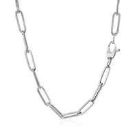 14k White Gold Bold Paperclip Chain (4.2 mm) | - Forever in Harmony