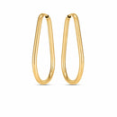 14k Yellow Gold Endless Pear Hoop Earrings