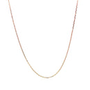 18k Rose Gold Diamond Cut Cable Link Chain (0.80 mm)