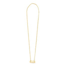 14k Yellow Gold Elongated Link Paperclip Necklace