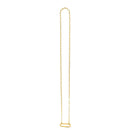 14k Yellow Gold Elongated Link Paperclip Necklace