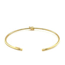 14k Yellow Gold Polished Cuff Bangle with Knot (5.50 mm)