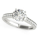 14k White Gold Round Diamond Engagement Ring Band Stones (1 1/8 cttw) - Forever in Harmony