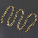 14k Two Tone Gold Pave Curb Chain (7.00 mm)