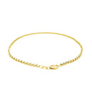 2.3mm 10k Yellow Gold Rolo Anklet