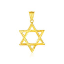 14k Yellow Gold Star of David Pendant