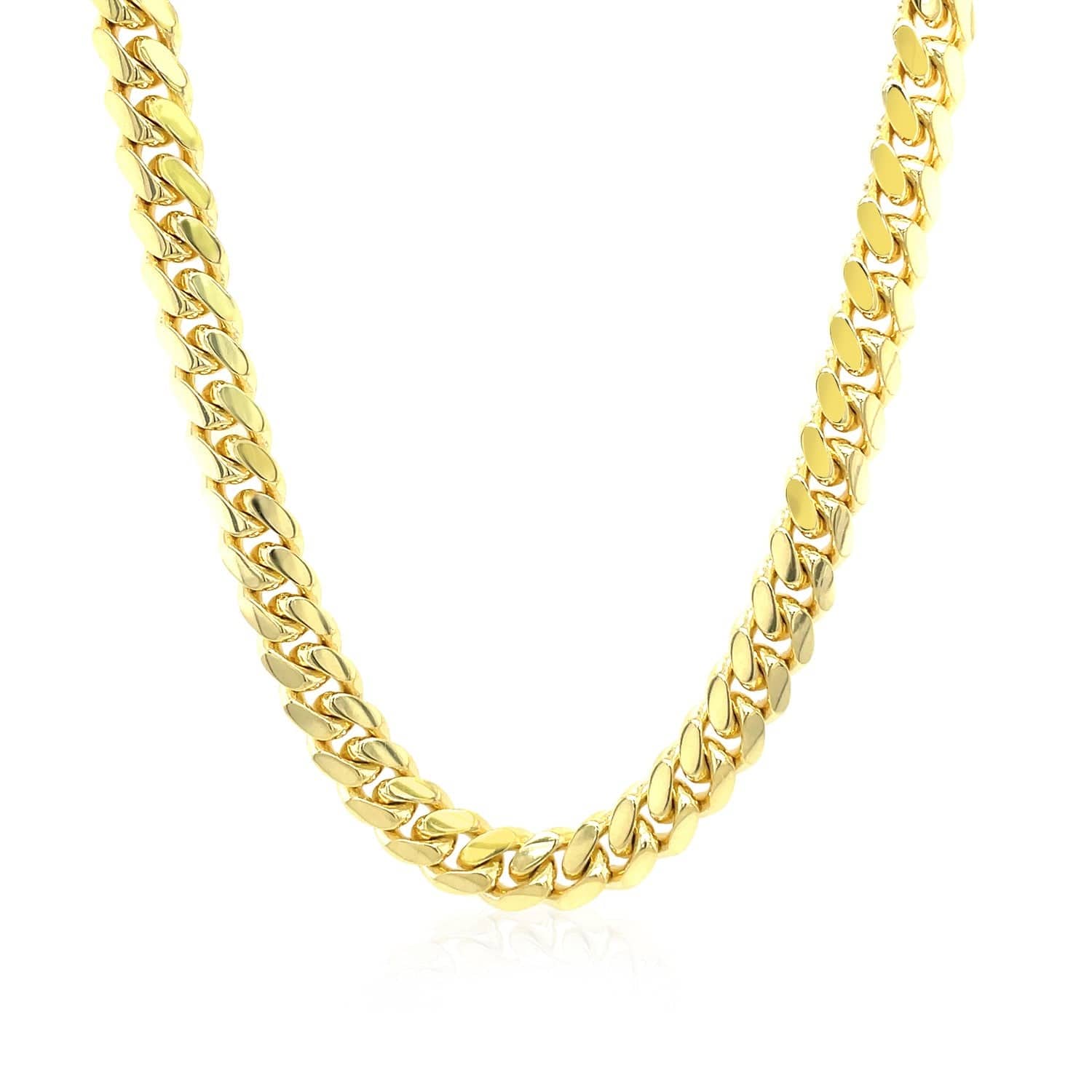 10k Yellow Gold Classic Miami Cuban Solid Chain (6.10 mm) |