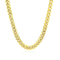 10k Yellow Gold Classic Miami Cuban Solid Chain (6.10 mm) | - Forever in Harmony