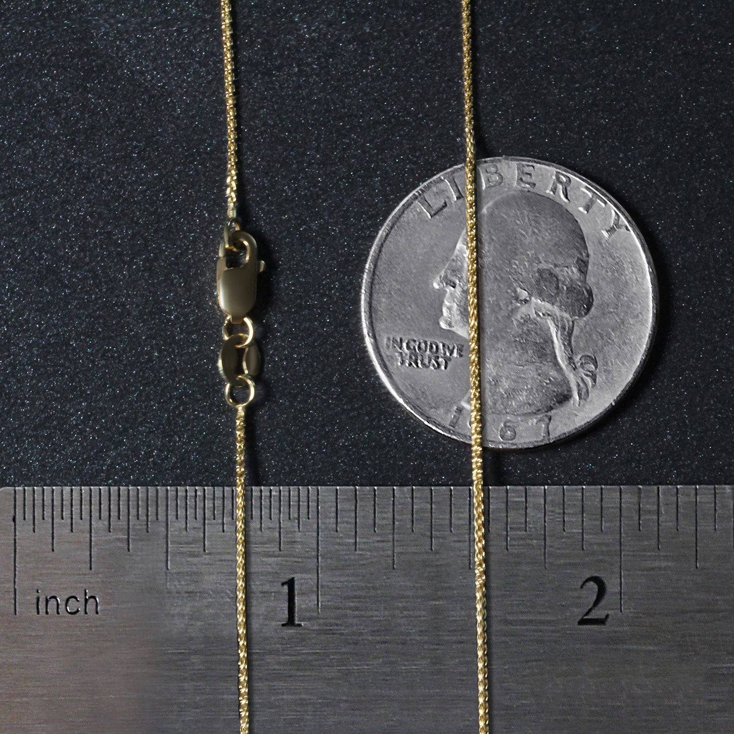 10k Yellow Gold Wheat Chain 0.6mm (0.60 mm)