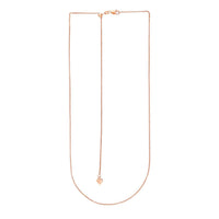 14k Rose Gold Adjustable Wheat Chain (1.00 mm) | - Forever in Harmony