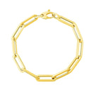 14K Yellow Gold Extra Wide Paperclip Chain Bracelet (6.10 mm) | - Forever in Harmony