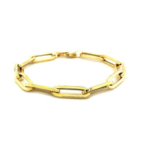 14K Yellow Gold Extra Wide Paperclip Chain Bracelet (6.10 mm) | - Forever in Harmony