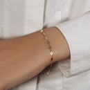 14k Yellow Gold Bracelet with Polished Circles (3.90 mm) | 7''