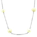 14k White Gold Necklace with White Pearls | - Forever in Harmony