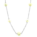 14k White Gold Necklace with White Pearls | - Forever in Harmony